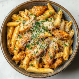 Bowl of Buffalo Wild Wings Garlic Parmesan Chicken Pasta